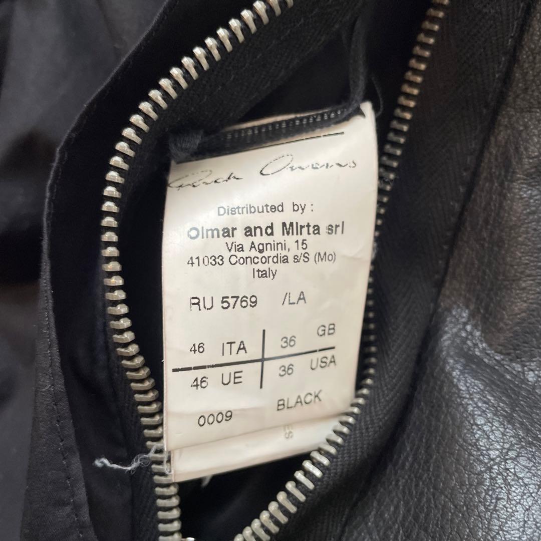 ゴックス様専用】Rick Owens レザーライダース インターシャ 正規品