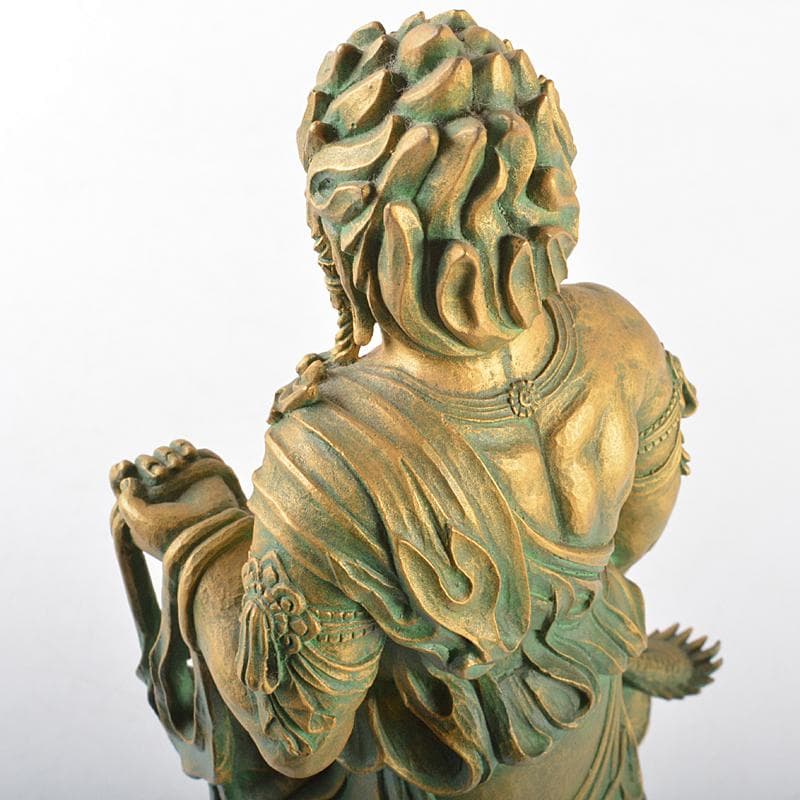 大仏師 松久宗琳作 ブロンズ 不動明王像 仏像 高さ約30.5cm