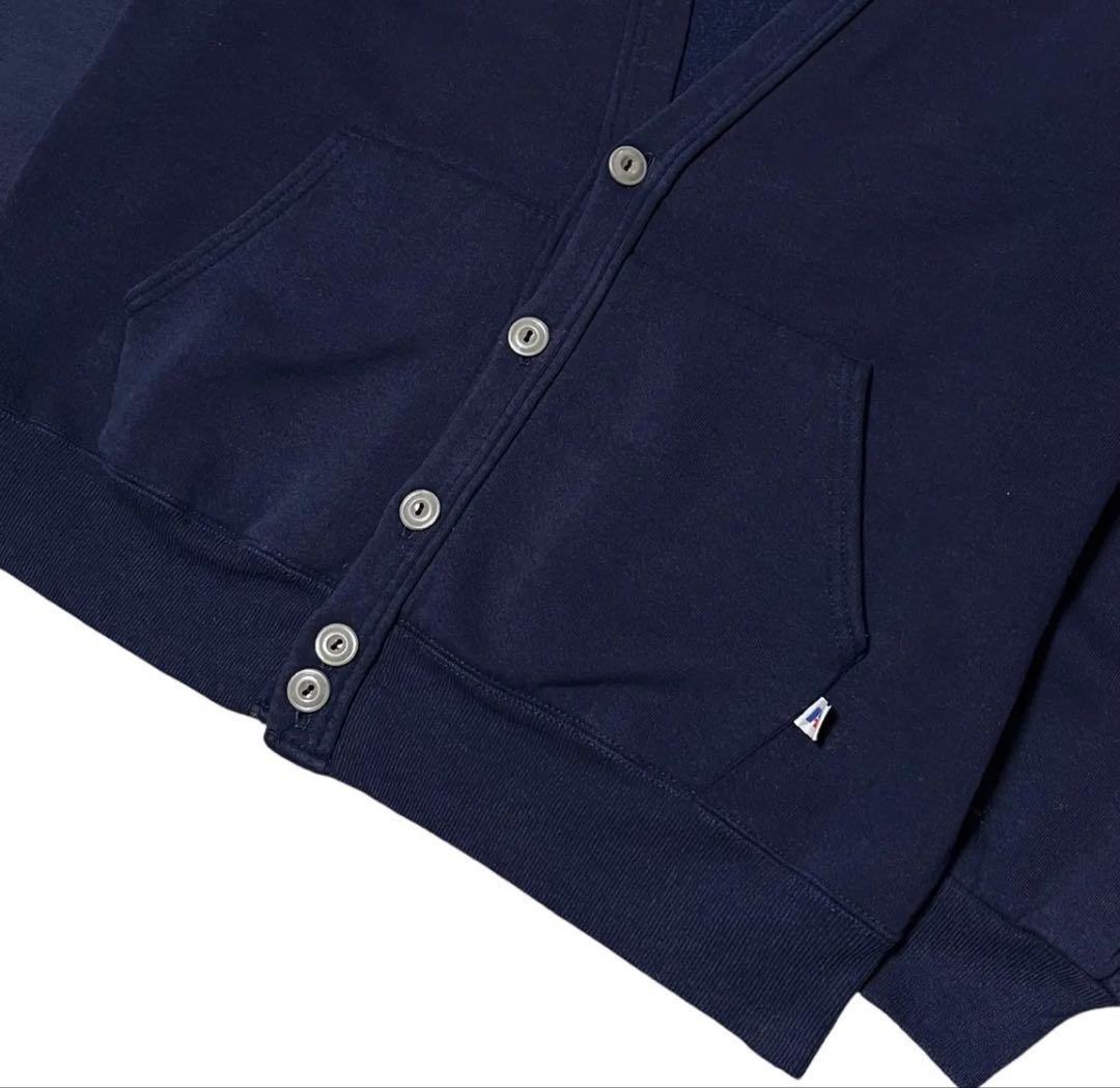 90's USA製 Russell”無地”スウェット カーディガン ラッセル