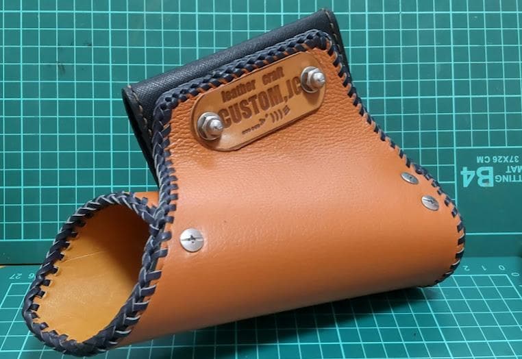 牛本革 タモホルスター 左刺し ホルダー ヘチ釣り 落とし込み チヌ