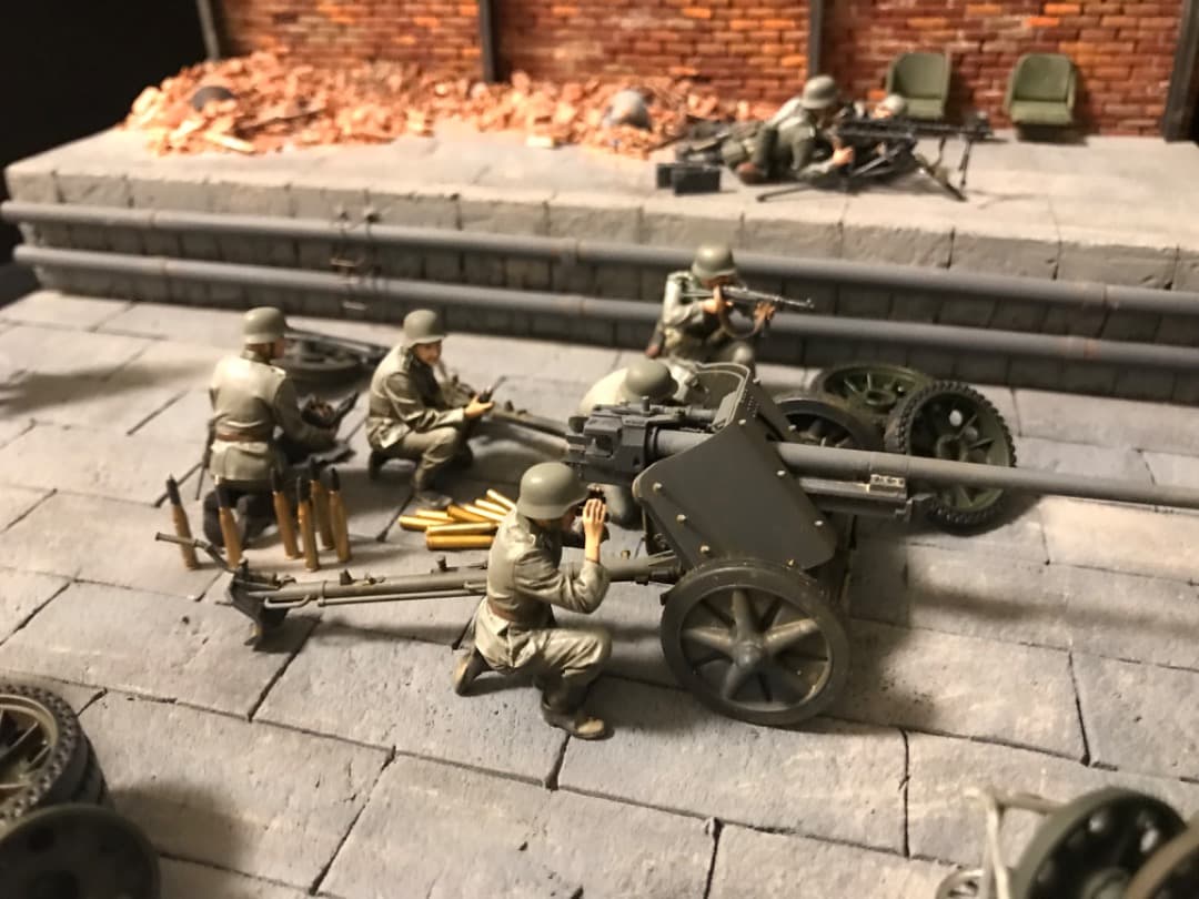 りろ様　ジオラマ　1/35 タミヤ　ドイツ軍機関銃チーム　完成品