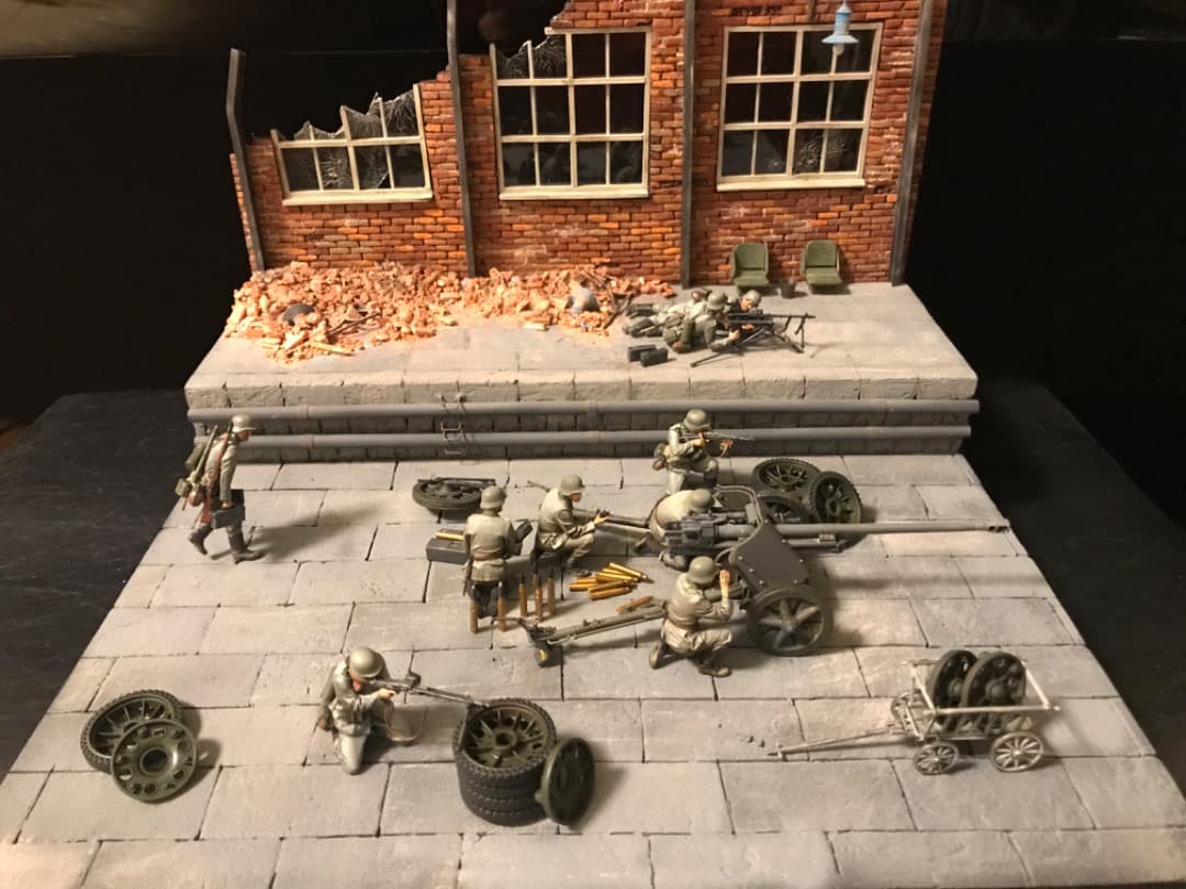 りろ様　ジオラマ　1/35 タミヤ　ドイツ軍機関銃チーム　完成品