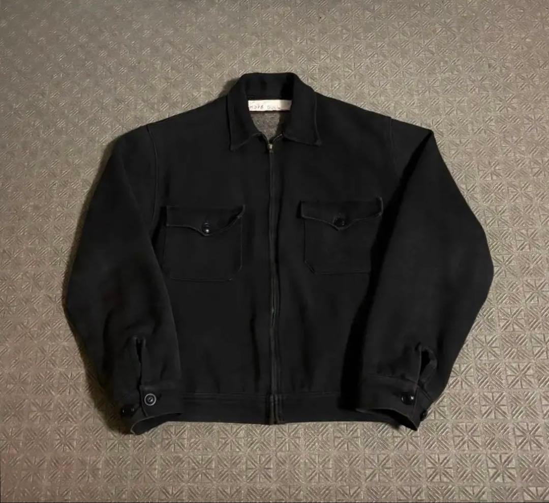 60s ウィップコード コットン ジャケット 墨黒 ブラック 2nd 50s 50s 墨黒 コットン ウィップコード 2nd型 ワーク ジャケット 裏無し