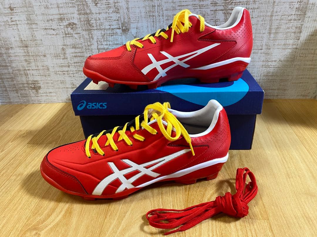 【未使用】 アシックス 野球 スパイク 赤 28㎝ ASICS（アシックス） 交換往復送料無料 野球 スパイク 金具 アイ
