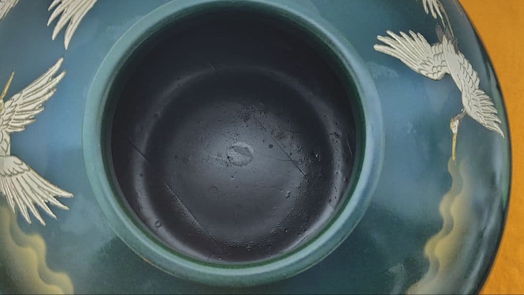 高岡銅器 花器 鶴文様 大型 壺 緑青色 鋳銅 花瓶 伝統工芸 - メルカリ