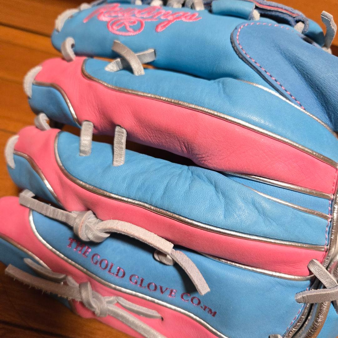品薄商品！Rawlings 軟式グローブ サックス/ピンク右投げ用 - メルカリ