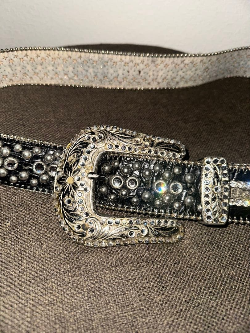 b.b.simon ベルト　スワロフスキー　hiphop ビービーサイモン