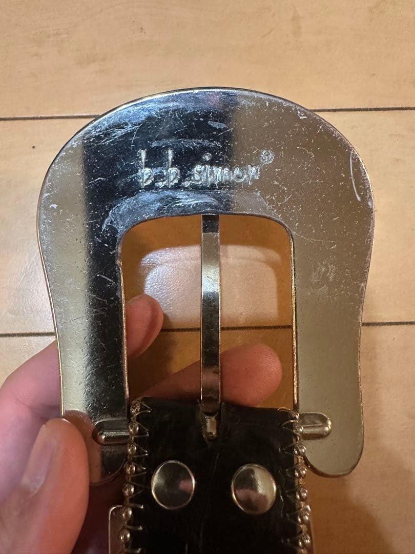 b.b.simon ベルト　スワロフスキー　hiphop ビービーサイモン