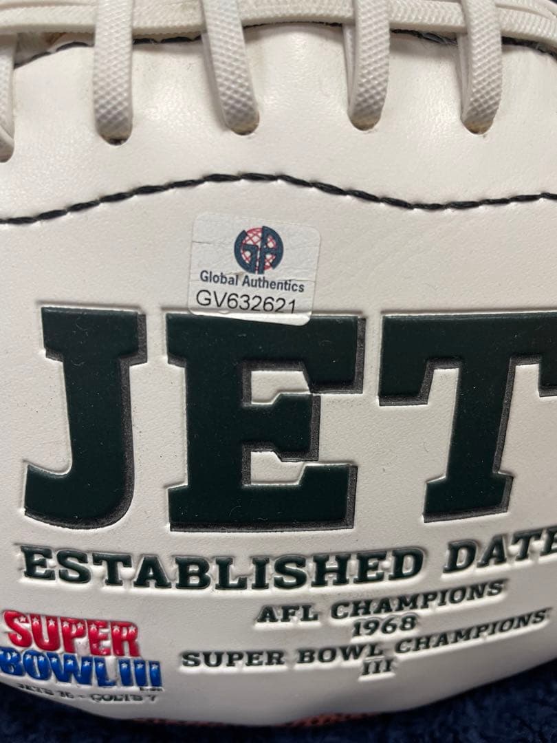 値下げしました！］NFL＊N.YJETS公認 マーク サンチェス サインボール