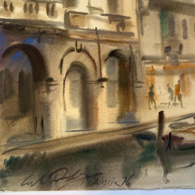カルロ・ルヴァニャン｜キオッジャ｜ 水彩画｜原画｜20世紀
