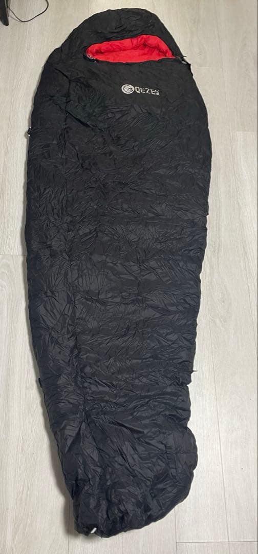 QEZER 寝袋 冬用 シュラフ -25℃15℃収納サイズ 1000g