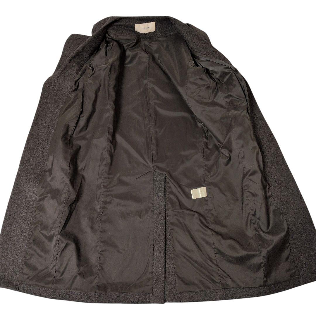 ルシェルブルー ウールビーバーロングコート チェスター ダブルカラー