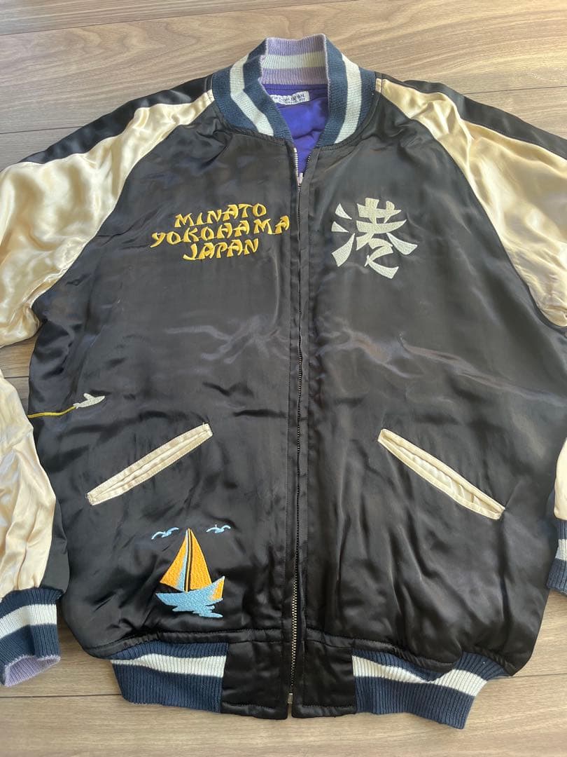 極美⭐︎BLUEBLUE ブルーブルー スカジャン ハリウッドランチ