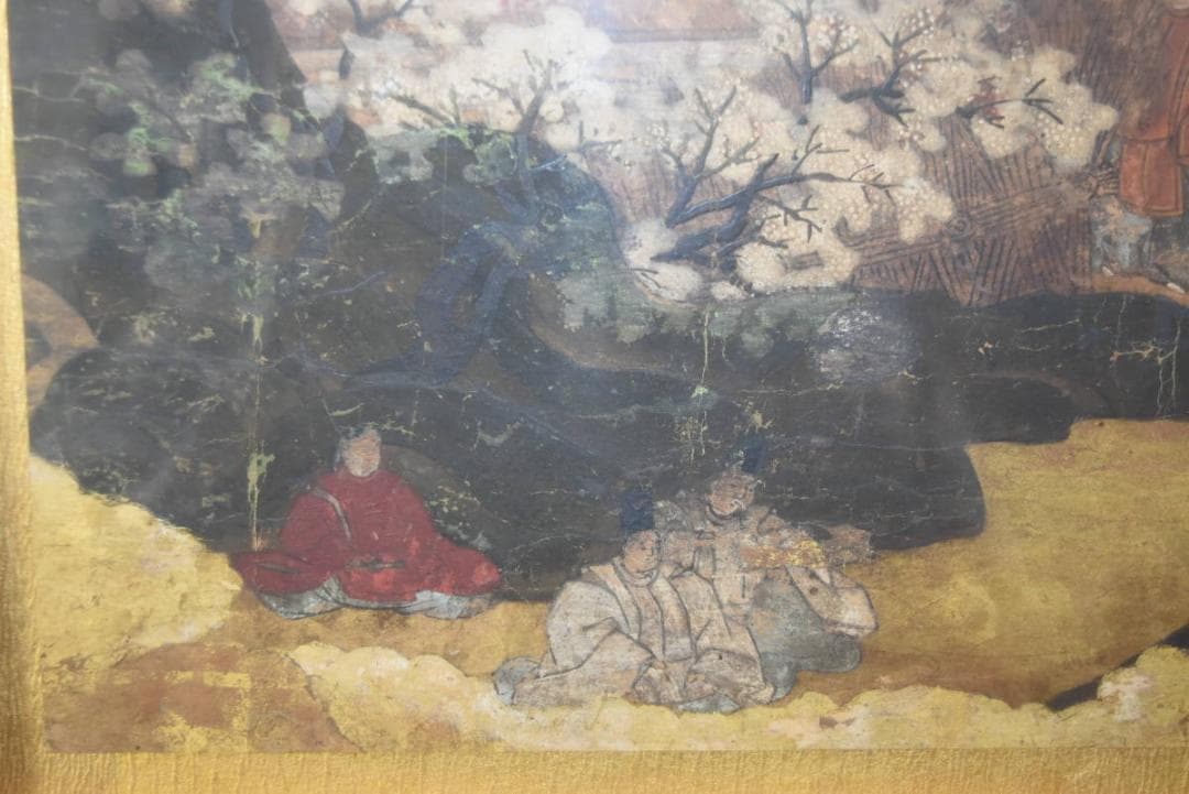 作者不詳/古画人物図/室町時代/日本画額/欄間額/掛軸/名家伝来/AA-228