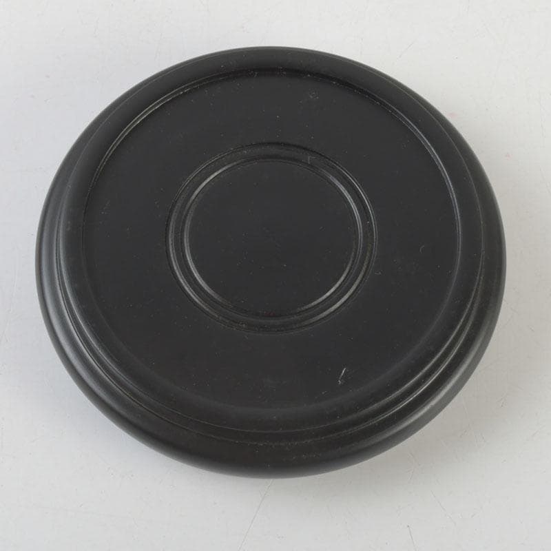 七宝焼　安井幸晴作　牡丹文　花瓶　唐木台付　共箱　V　9556