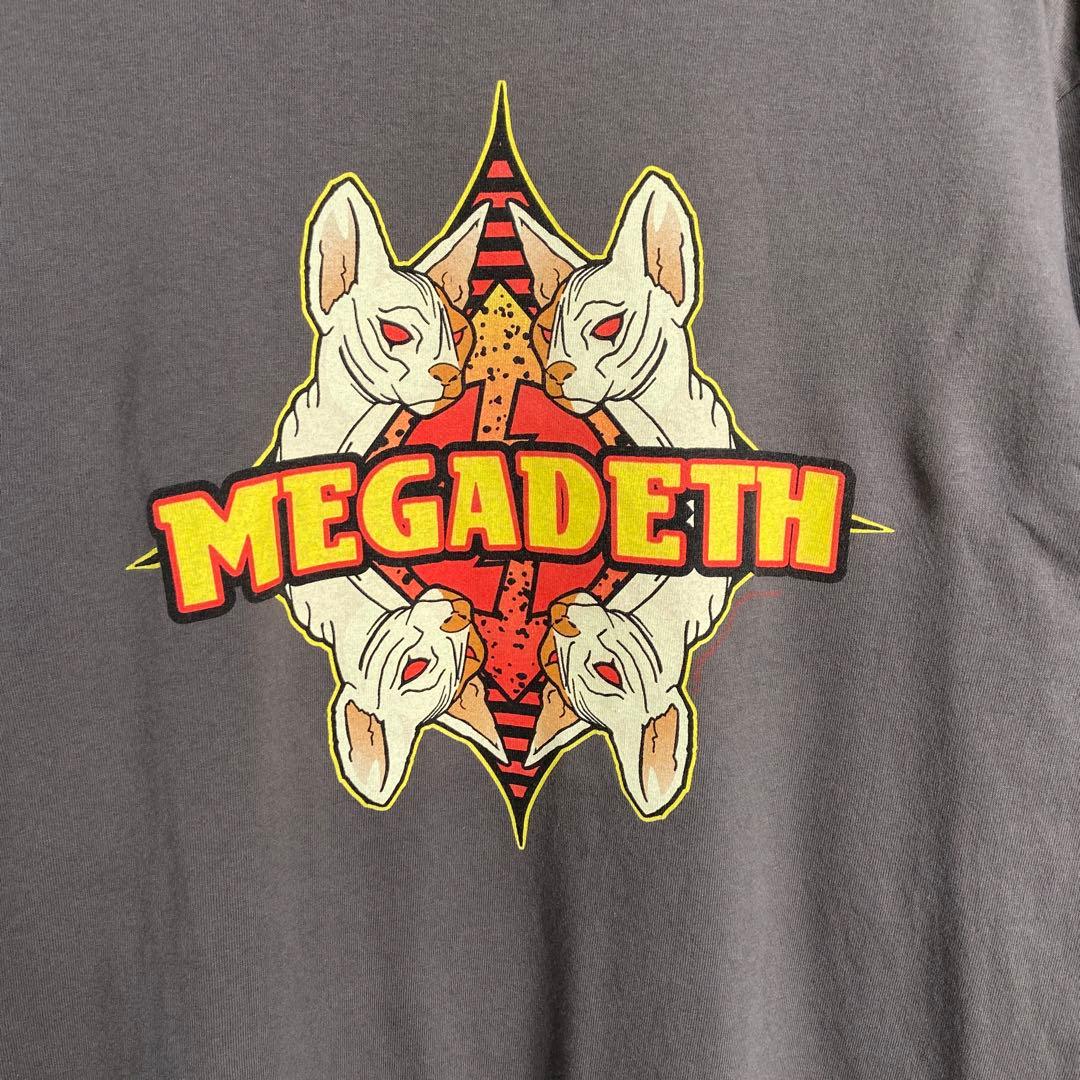 MEGADATH☆メガデス☆バンT☆リスク☆メタル☆バンドT☆L☆グレー☆