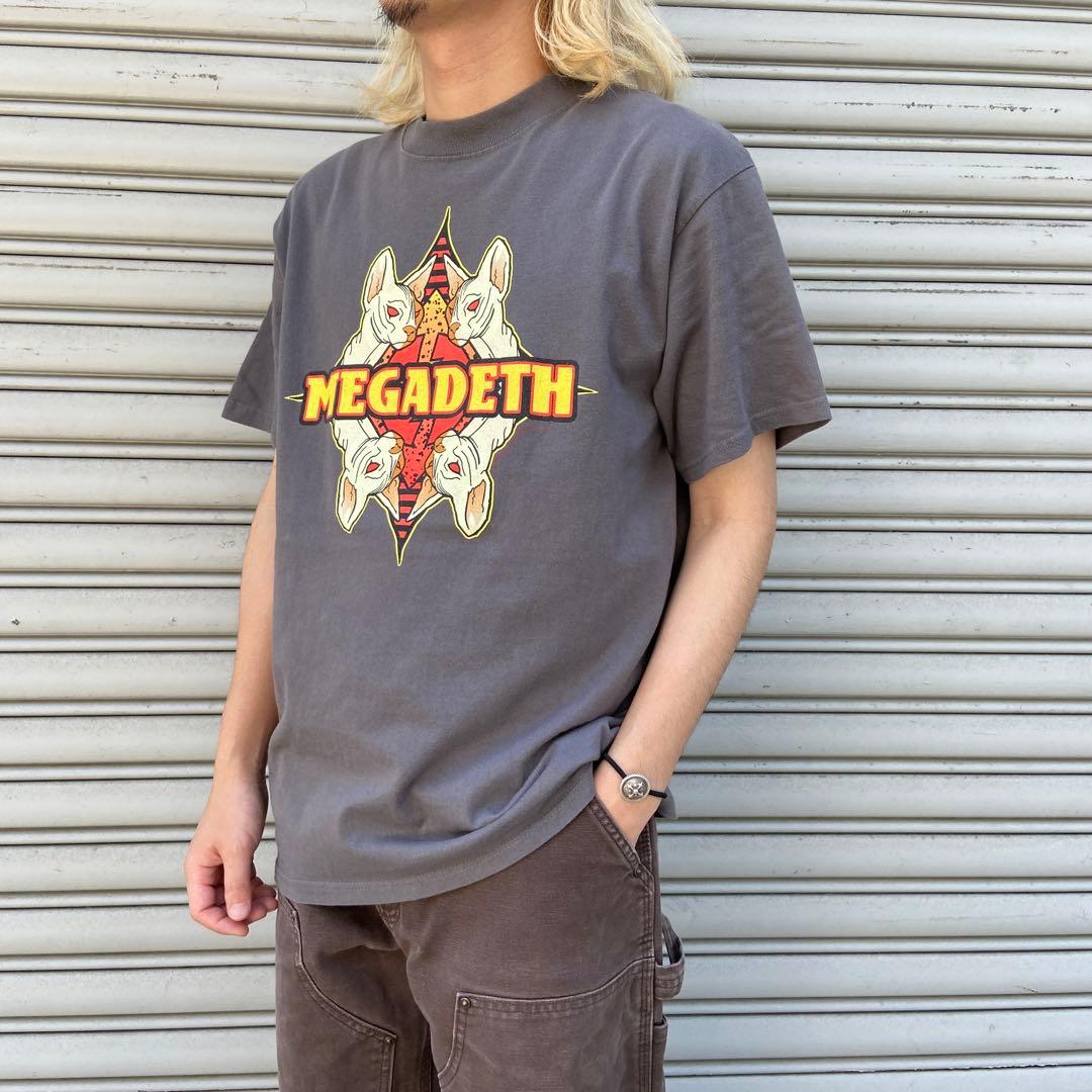MEGADATH☆メガデス☆バンT☆リスク☆メタル☆バンドT☆L☆グレー☆