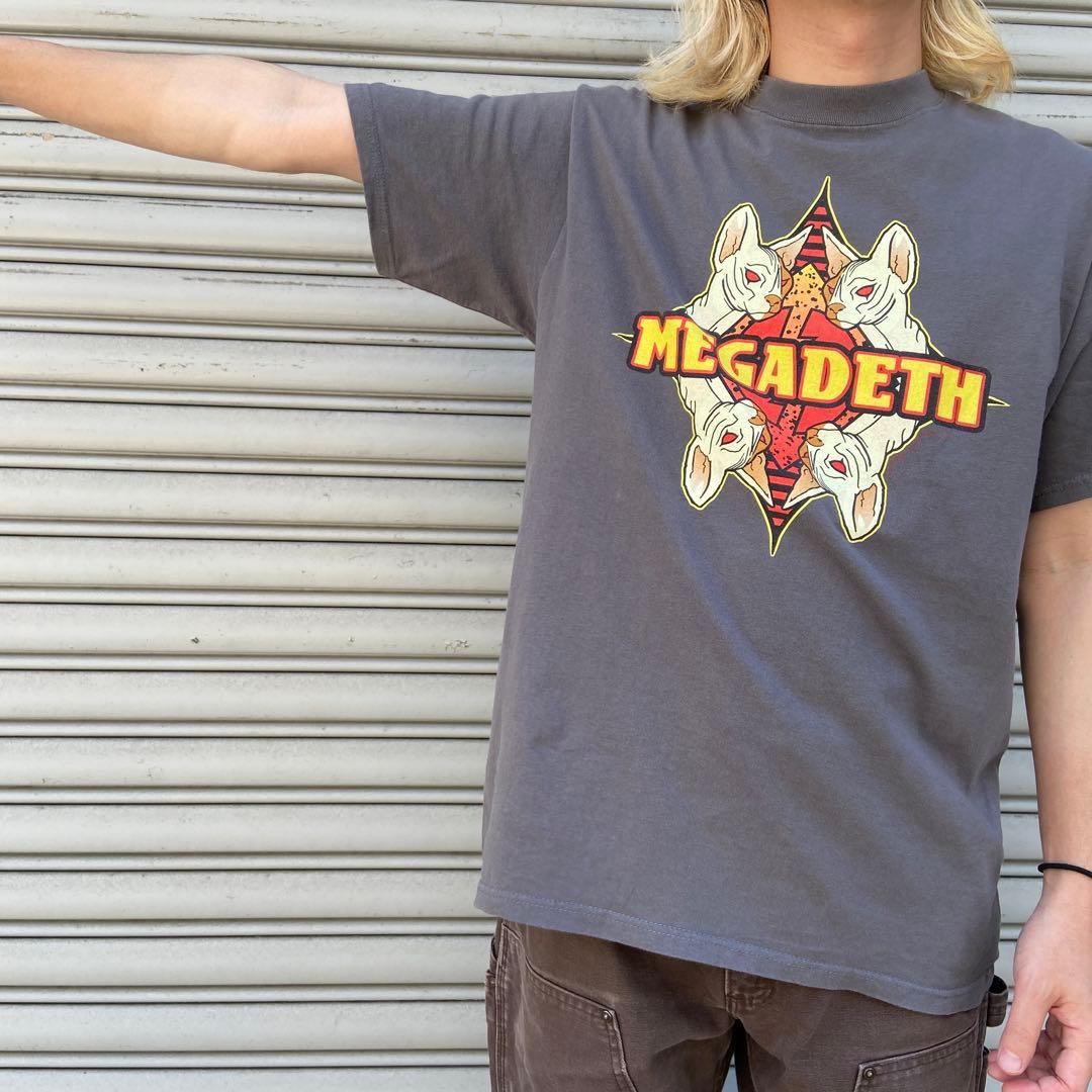 MEGADATH☆メガデス☆バンT☆リスク☆メタル☆バンドT☆L☆グレー☆