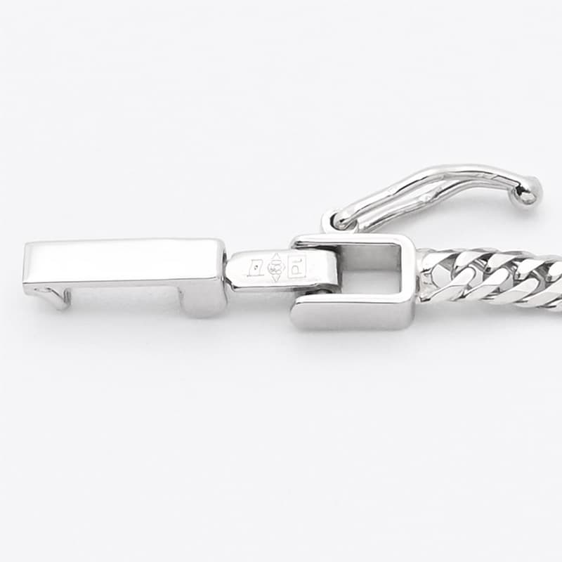 PT850(プラチナ) 喜平ブレスレット 6面ダブル 4.6g 18cm 新品