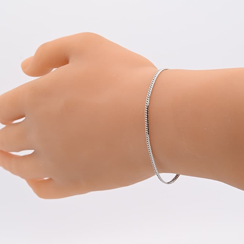 PT850(プラチナ) 喜平ブレスレット 6面ダブル 4.6g 18cm 新品