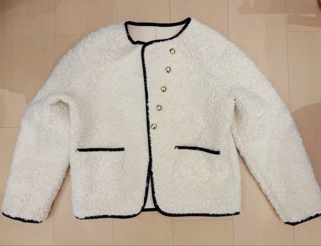 anuans ECOPELパイピングボアジャケット - メルカリ