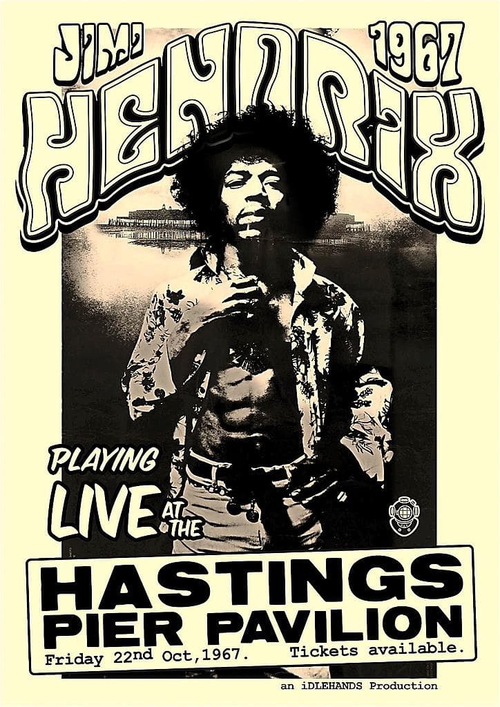 ポスター☆ジミ・ヘンドリックス☆イギリス 1967 ライブ - メルカリ