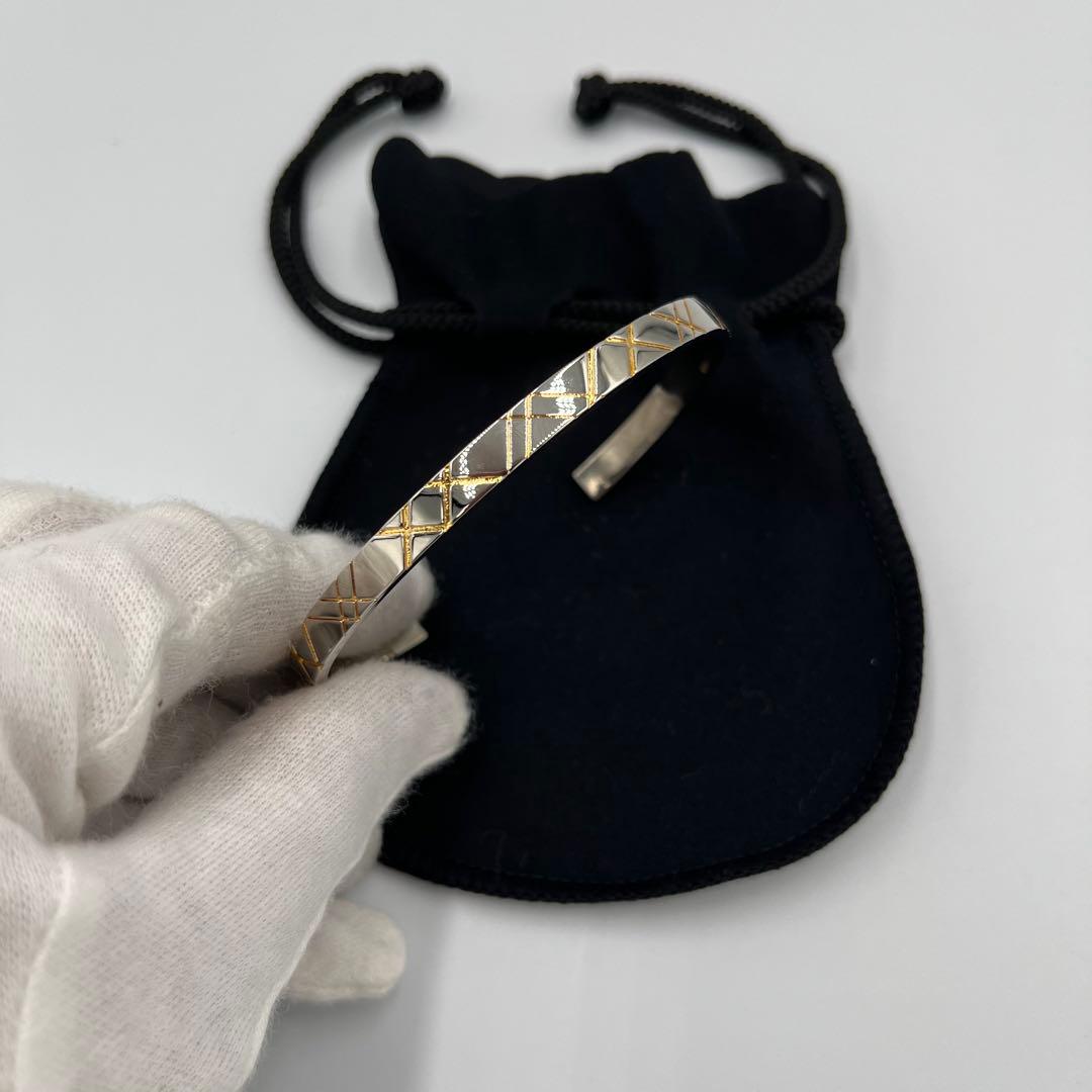 ✨新品未使用✨ブラックレーベル バングル CBチェック シルバー 保存袋