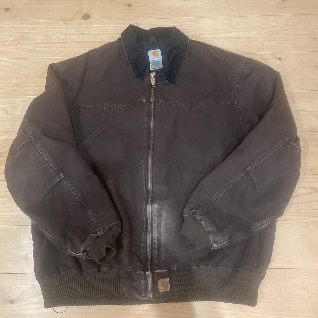 A*a様 希少　Carhartt カーハート サンタフェジャケット　古着 Carhartt カーハート ダック ジャケット J165 革パッチ 2XL 古着