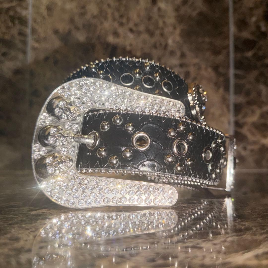 Hermetic Scull スカル スタッズベルト B.B.Simon クロコ