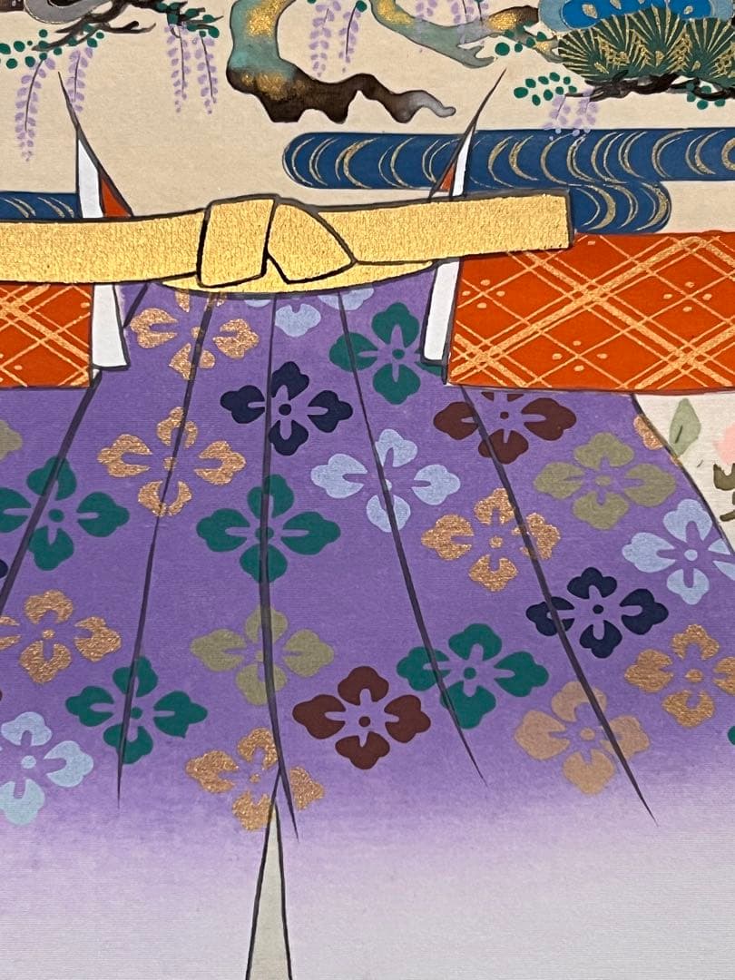 岩本栖堂 掛け軸 掛軸『立雛』 絹本 共箱 雛祭り ひな祭り 日本画 直筆