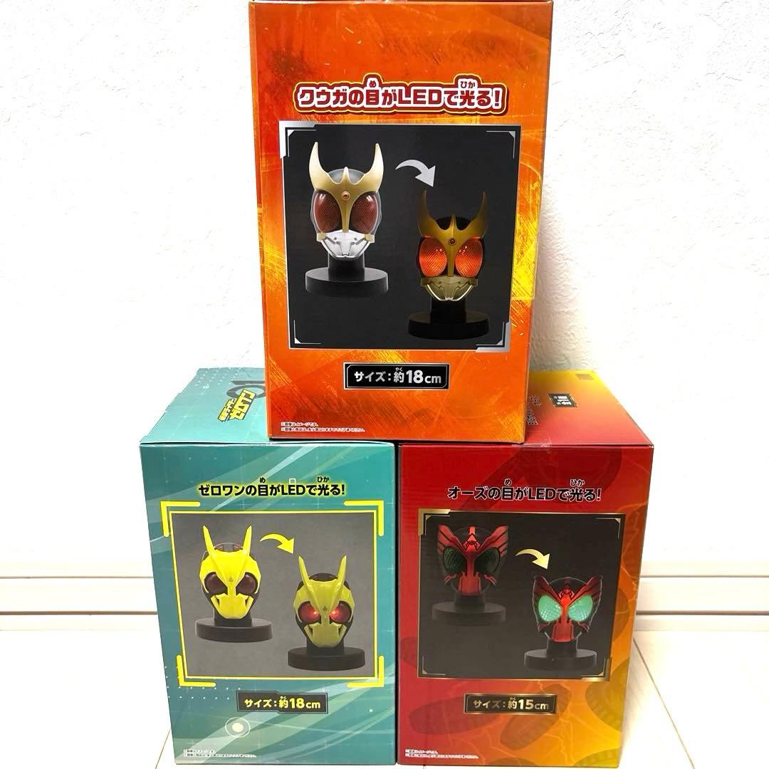 仮面ライダー BIGサイズソフビマスクディスプレイ-クウガ オーズ