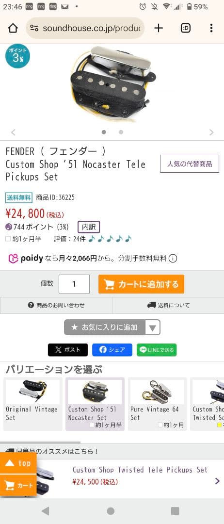 テレキャスター　catrockオリジナル（？）