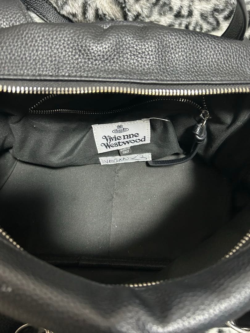 Vivienne Westwood ボストンバッグ ブラック レザー ORB 黒 - メルカリ