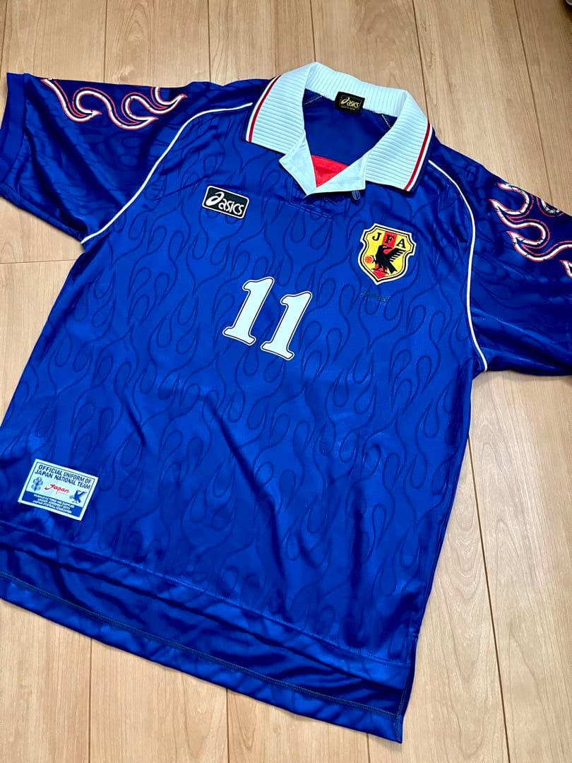 アシックス 日本代表 ユニフォーム フランスW杯 炎モデル 三浦知良