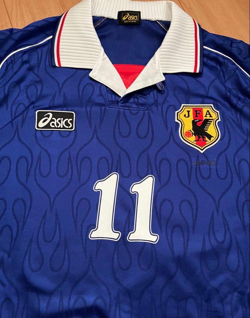 アシックス 日本代表 ユニフォーム フランスW杯 炎モデル 三浦知良