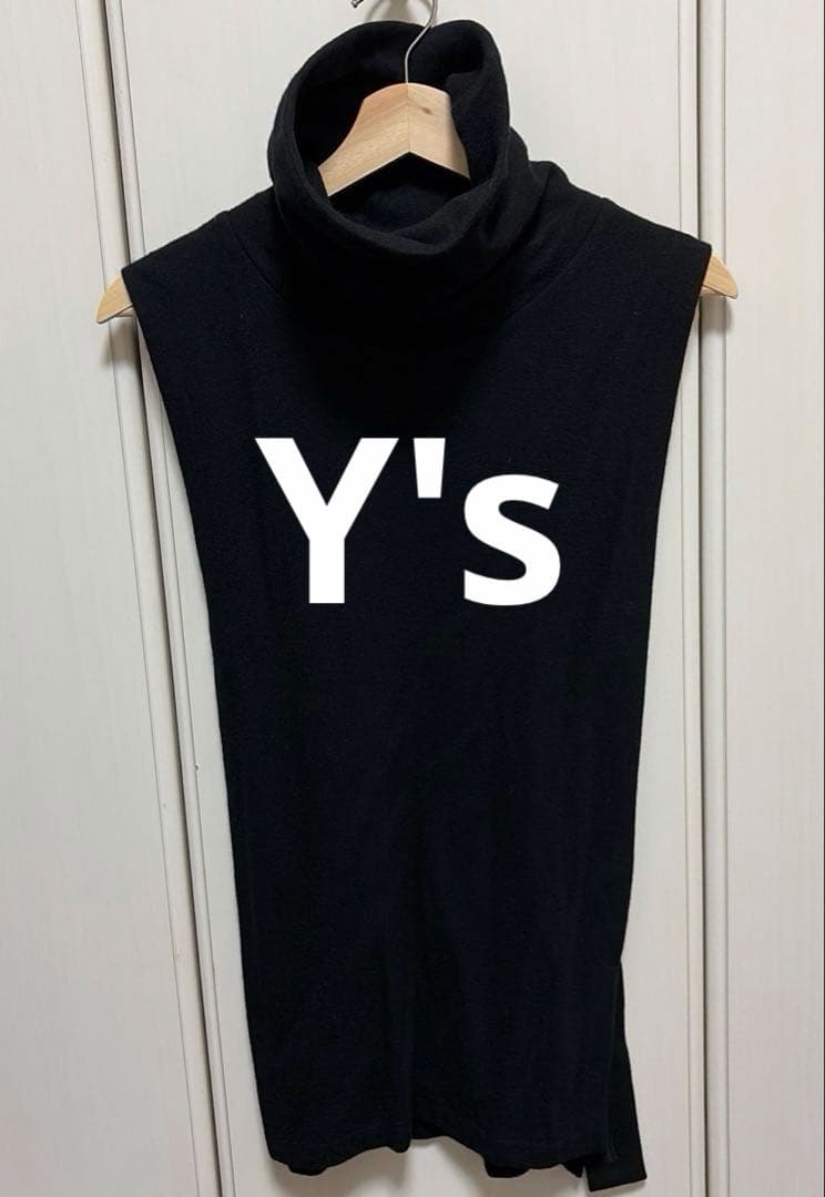Y's ワイズ ヨウジヤマモト サイズ2 ブラック ニット ベスト タートル B Yohji Yamamoto ビー ヨウジヤマモト 20AW 7G RIB PANTSANEL RIB