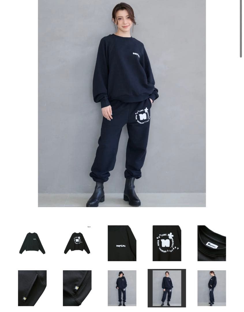ナップタイム　naptime. Nissy 西島隆弘　スウェット　プルオーバー黒