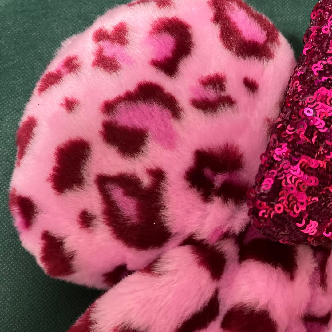 ディズニー ミニー ファンキャップ ピンク ヒョウ柄 スパンコール