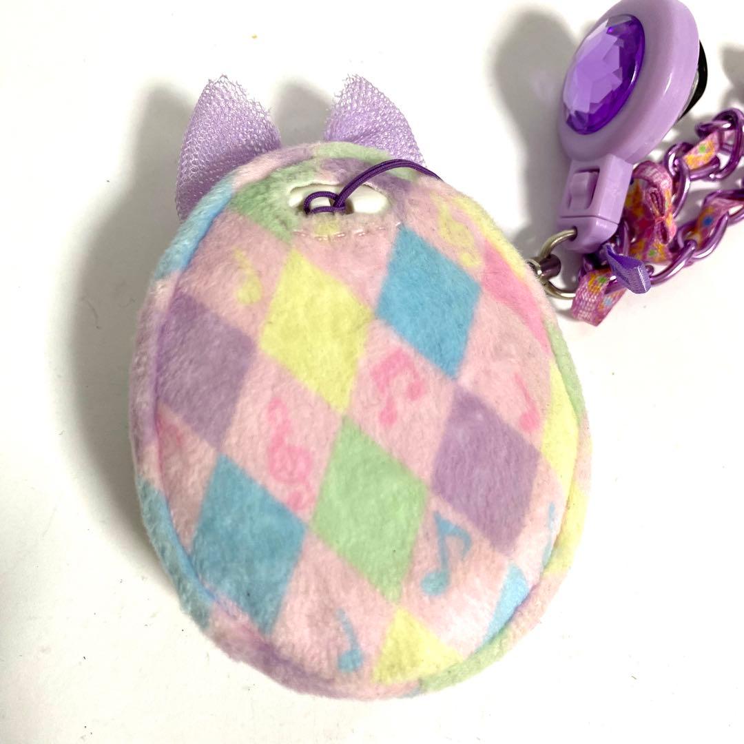 たまごっち 4u ピンク カラフルメロディ ソフトケース ストラップ