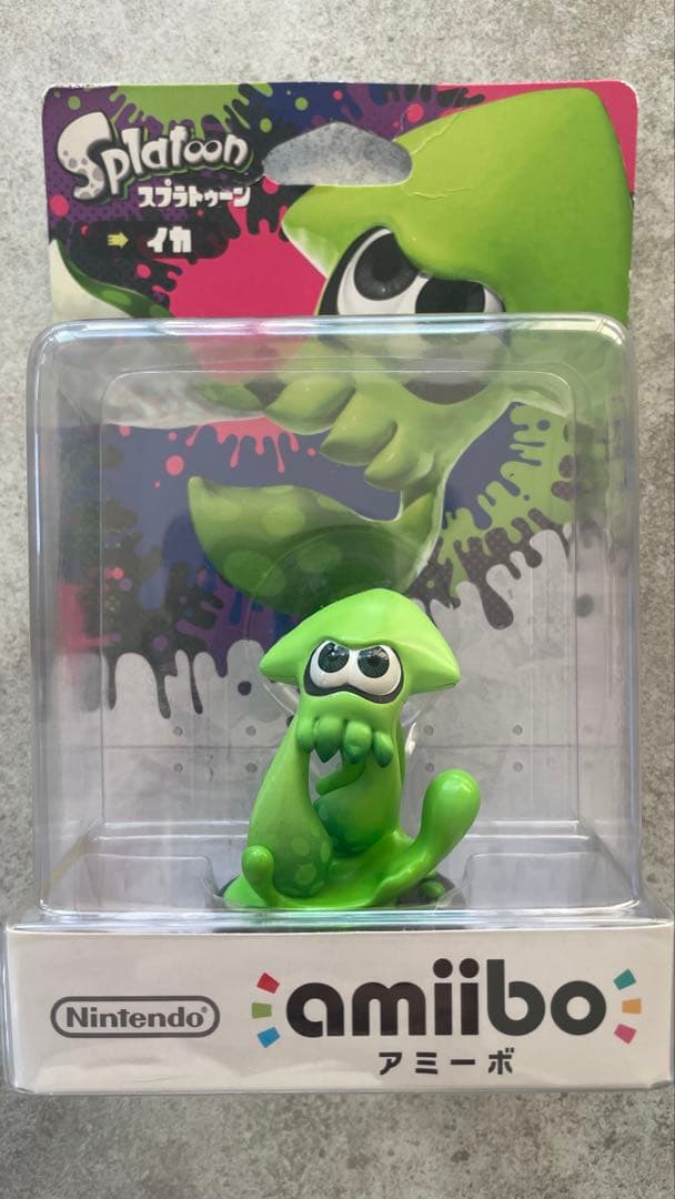アミーボ スプラトゥーン ガールライムグリーン ボーイネオングリーン イカ 4個