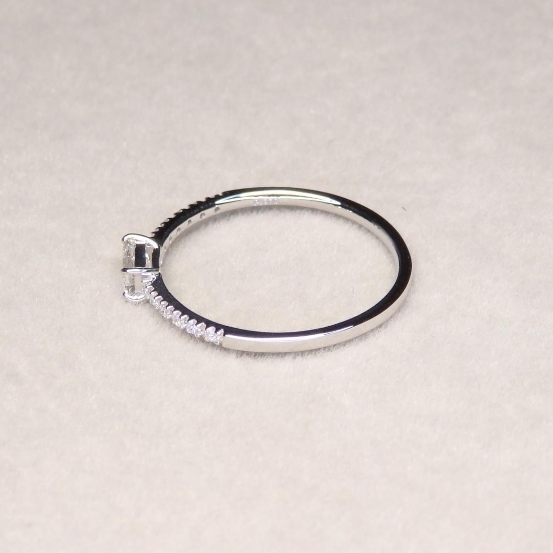 ダイヤモンド リング A6004 0.20ct プラチナPt 指輪 角ダイヤ