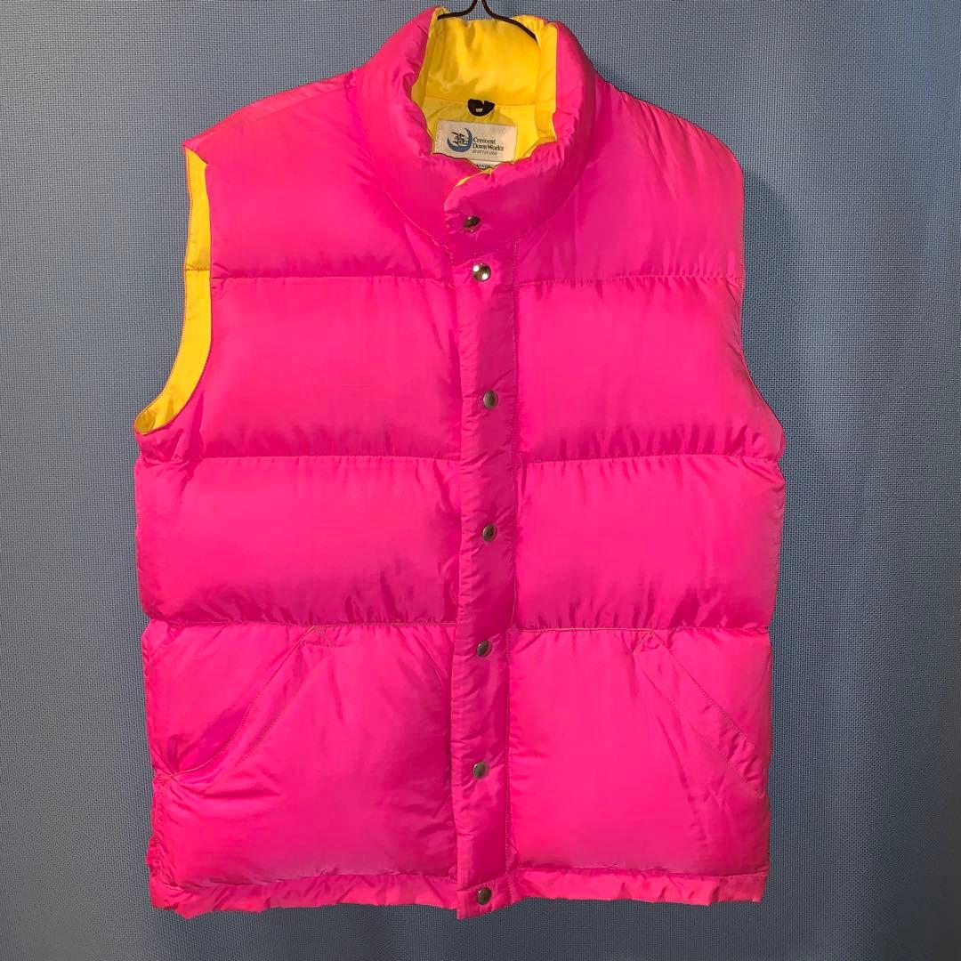 USA製『クレセントダウンワークス』 ピンク ダウンベスト サイズM