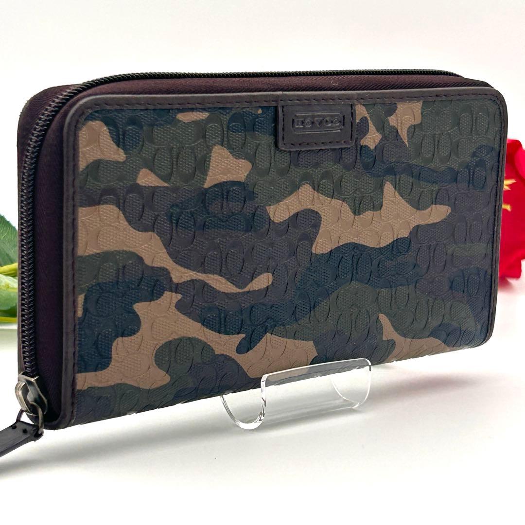 極美品✨ COACH コーチ 長財布 シグネチャー 迷彩柄 【希少性高い】 楽天市場】コーチCOACH 財布 メンズ 長財布 シグネチャー 迷彩