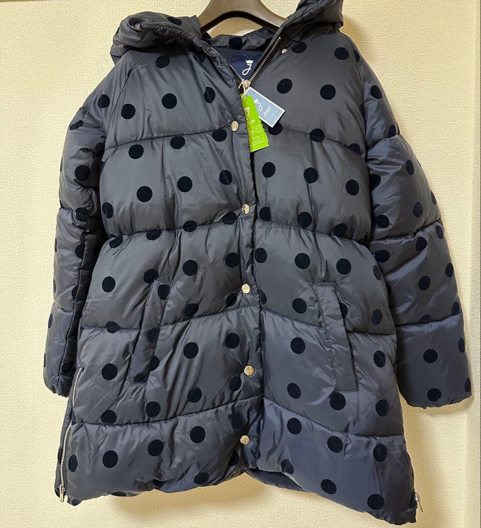 ジャカディ jacadi ネイビー ドット柄 ダウンコート 12A - メルカリ
