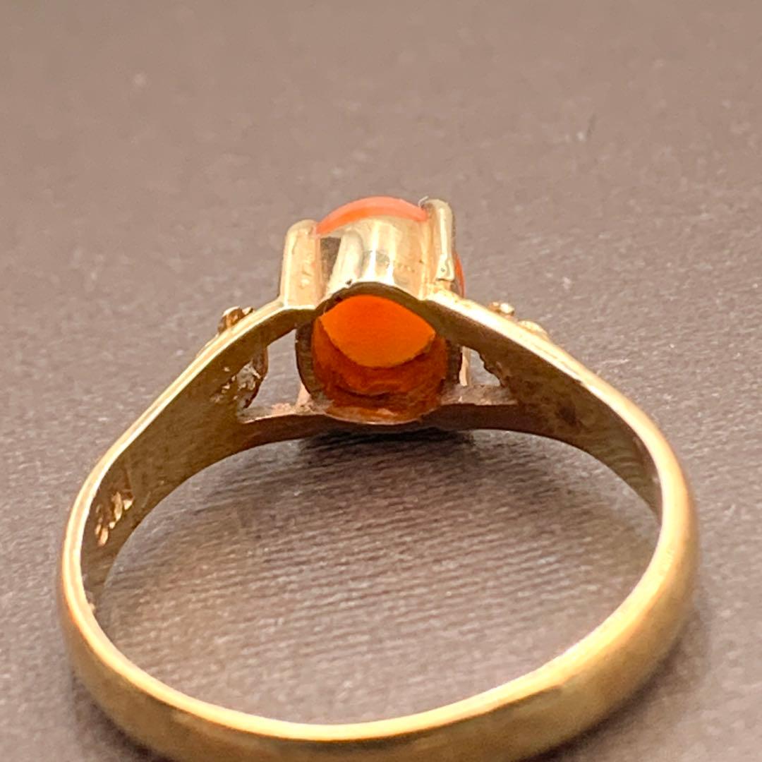 珊瑚ゴールドリング K18 9号 2.1g