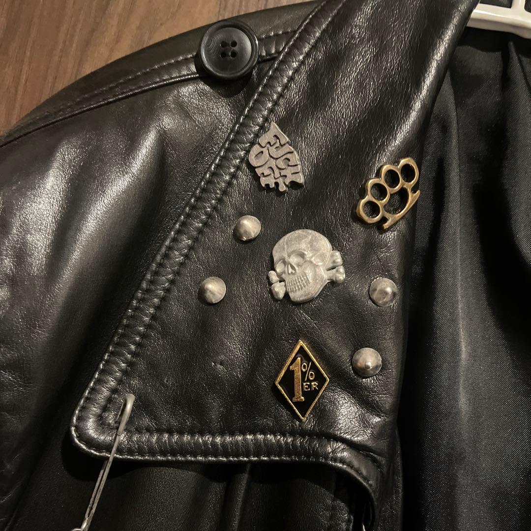 レザーコート パンク 鋲 スタッズ UK カスタム 一点物 オリジナル