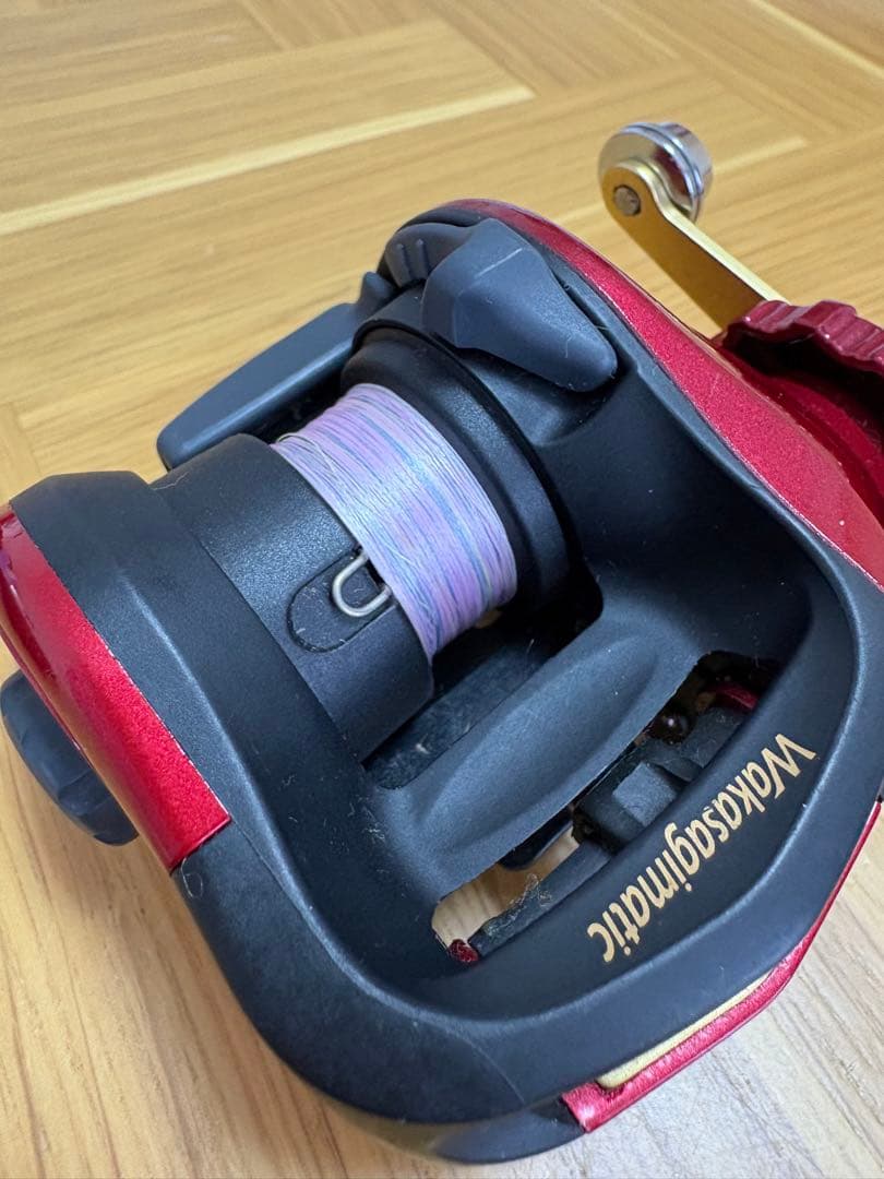 ①《超美品》SHIMANO wakasagimatic ロッド・左ハンドルリール