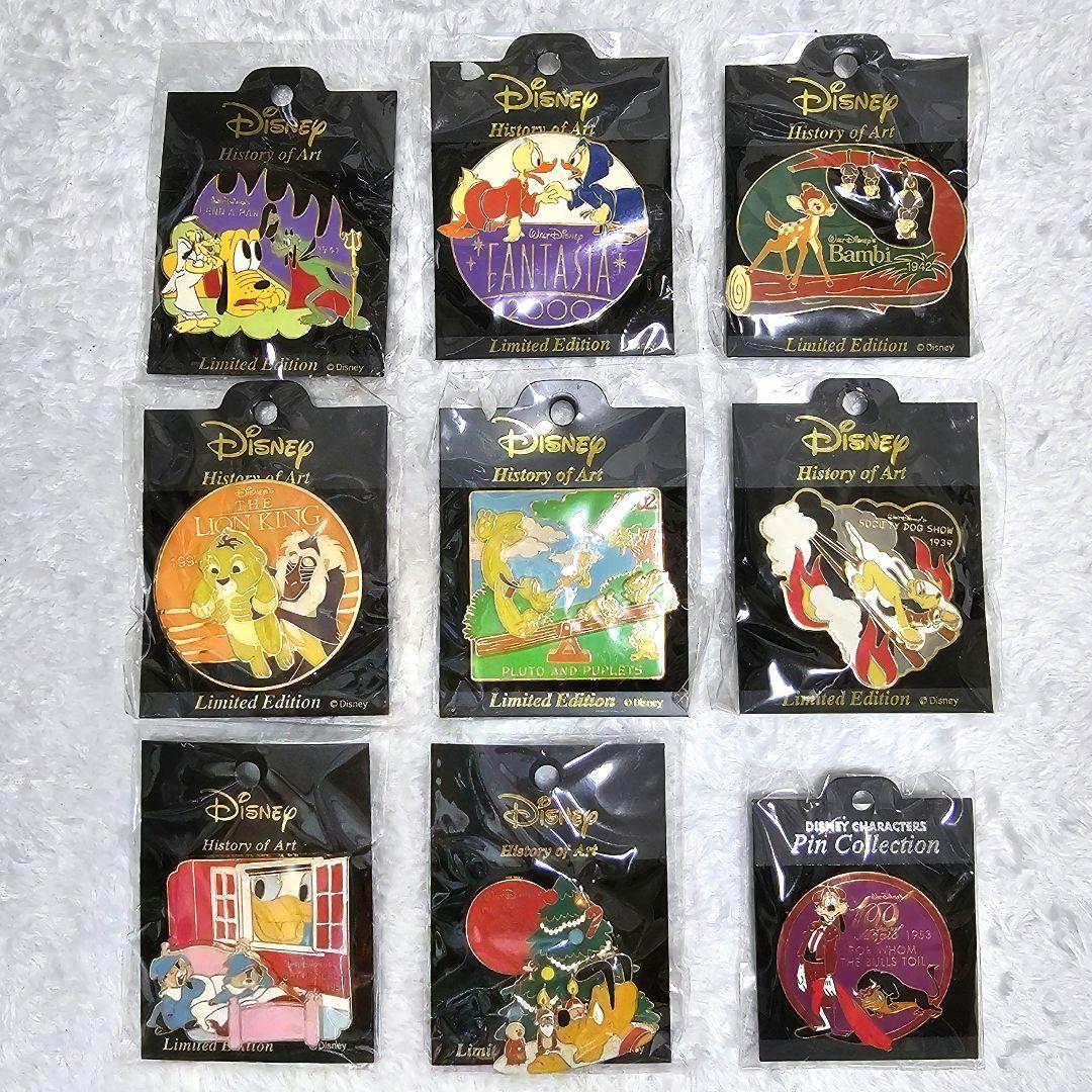 Disney History of Art キャラクター 限定ピンバッジ 新発売】ディズニーやピクサーの物語をイメージしたビッグサイズの