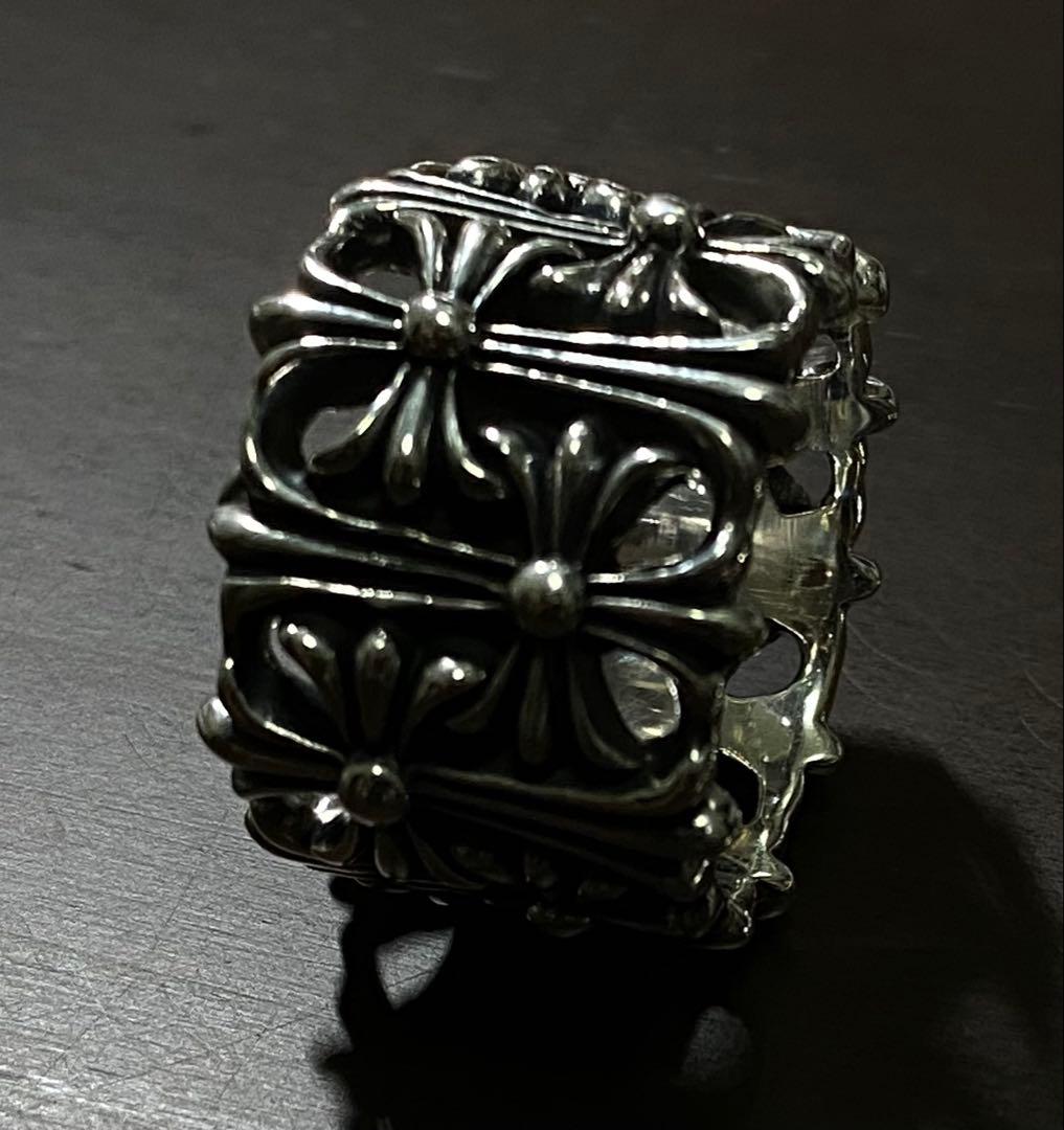 silver925セメタリークロスリング21号 クロムハーツ セメタリークロスリング パヴェダイヤ 21号
