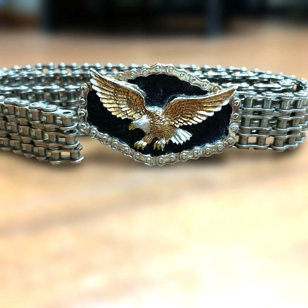 ビンテージ バックル チェーンベルト DAIYA（ダイヤ） ベルト スカルバックルチェーンベルト レディース